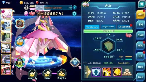 MÃ : #TTS5778 - S1353 - V10 - DIANCIE DYNAMAX RẮN BĂNG BÁ CHỦ SAKATAKA BC UNVOA NHIỀU PET HT