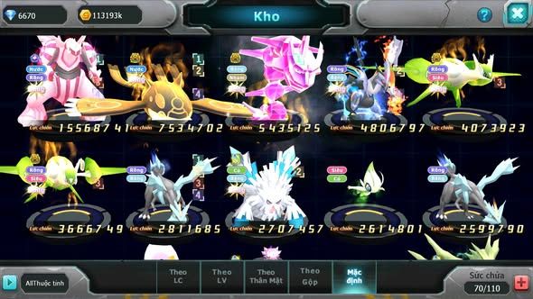 MÃ : #TTS5777 - S1718 - V12 - TOP23 - PALKIA CỘNG HƯỞNG FULL SS KYOGRE BC RẮN BĂNG BC UNVOA CẶP LATI BÁ CHỦ
