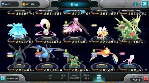 MÃ : #TTS5777 - S1718 - V12 - TOP23 - PALKIA CỘNG HƯỞNG FULL SS KYOGRE BC RẮN BĂNG BC UNVOA CẶP LATI BÁ CHỦ
