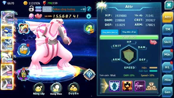MÃ : #TTS5777 - S1718 - V12 - TOP23 - PALKIA CỘNG HƯỞNG FULL SS KYOGRE BC RẮN BĂNG BC UNVOA CẶP LATI BÁ CHỦ
