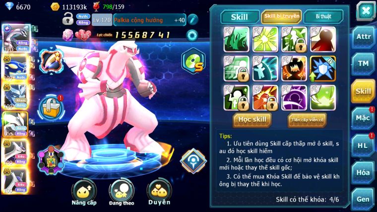 MÃ : #TTS5777 - S1718 - V12 - TOP23 - PALKIA CỘNG HƯỞNG FULL SS KYOGRE BC RẮN BĂNG BC UNVOA CẶP LATI BÁ CHỦ