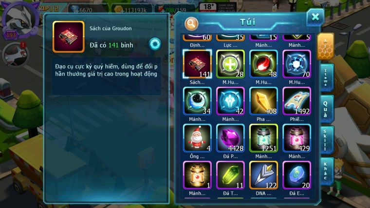 MÃ : #TTS5777 - S1718 - V12 - TOP23 - PALKIA CỘNG HƯỞNG FULL SS KYOGRE BC RẮN BĂNG BC UNVOA CẶP LATI BÁ CHỦ