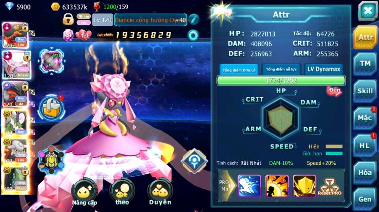 MÃ : #TTS5782 - S1324 - TOP19 - V14 - HOOH CỘNG HƯỞNG DYANAXM YVETAL CỘNG HƯỞNG DIANCIE CỘNG HƯỞNG DYNAMAX 3 TEAM CỰC NGON