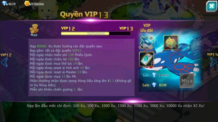 MÃ : #TTS5788 - S1296 - V12 - TOP33 - DIANCIE CỘNG HƯỞNG DYNAMAX HOOH DYNAMXA RẮN BĂNG BC YVETAL BC SAKATAKA BC UNVOA NHIỀU PET HT