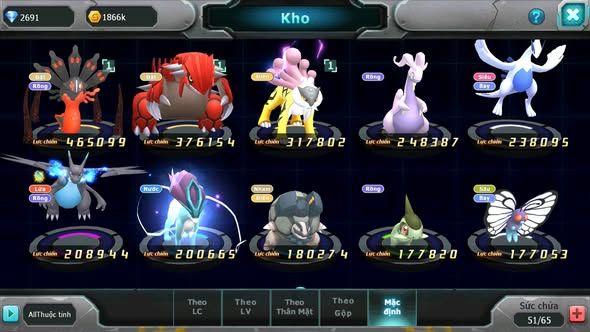MÃ : #TTS5787 - S1872 - TOP23 - V5 - ZEVIL GROUDON RAIKOU GOODRA LUGIA NHIỀU PET HT