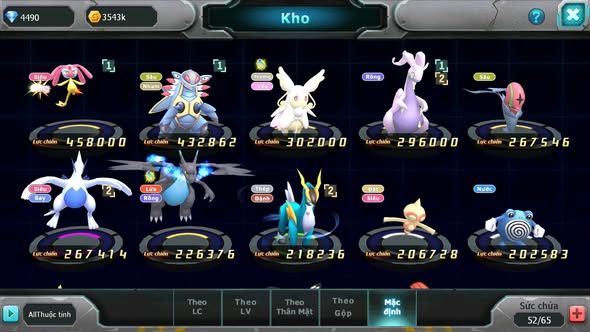MÃ : #TTS5796 - S1873 - TOP 41 - MES AMDLO GOODRA LUGIA