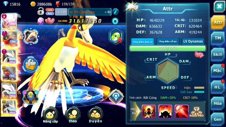 MÃ : #TTS5794 - S66 - TOP11 - V6 - 15K KC - DIANCIE CỘNG HƯỞNG DYNAMAX HOOH DYNAMAX WHITE DYNAMAX YVETAL BC NHIỀU PET BC NGON