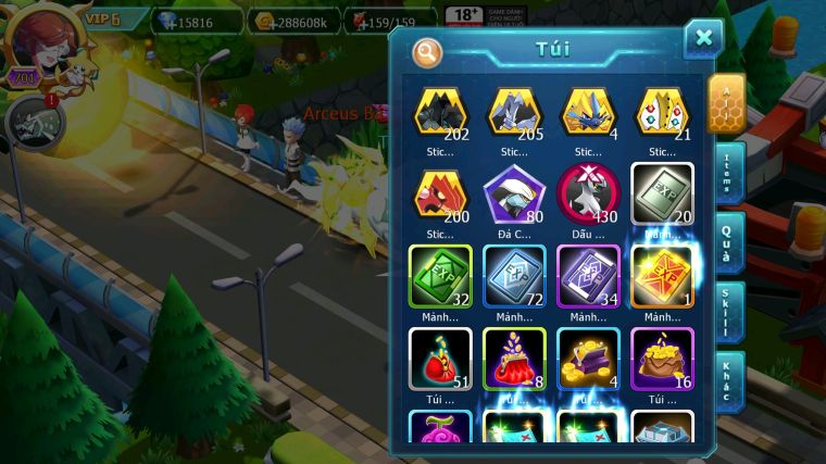MÃ : #TTS5794 - S66 - TOP11 - V6 - 15K KC - DIANCIE CỘNG HƯỞNG DYNAMAX HOOH DYNAMAX WHITE DYNAMAX YVETAL BC NHIỀU PET BC NGON