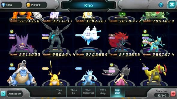 MÃ : #TTS5791 - S1347 - TOP 23 - V14 - WHITE CỘNG HƯỞNG PALKIA CỘNG HƯỞNG BLACK BC KYOGRE BC UNVOA CẶP LATI BÁ CHỦ