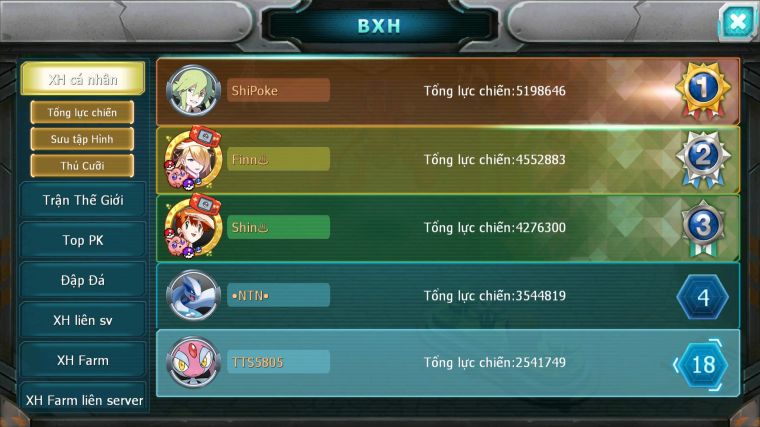 MÃ : #TTS5805 - S1868 - TOP18 - 550 SÁCH - V7 - ZEVIL MES RAIKOU LUGIA AMDLO ĐUA TOP NGON