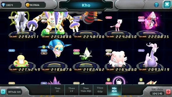 MÃ : #TTS5803 - S1651 - DIANCIE DYNAMAX TAPU FINI BC XERM BC NHIỀU PET HT