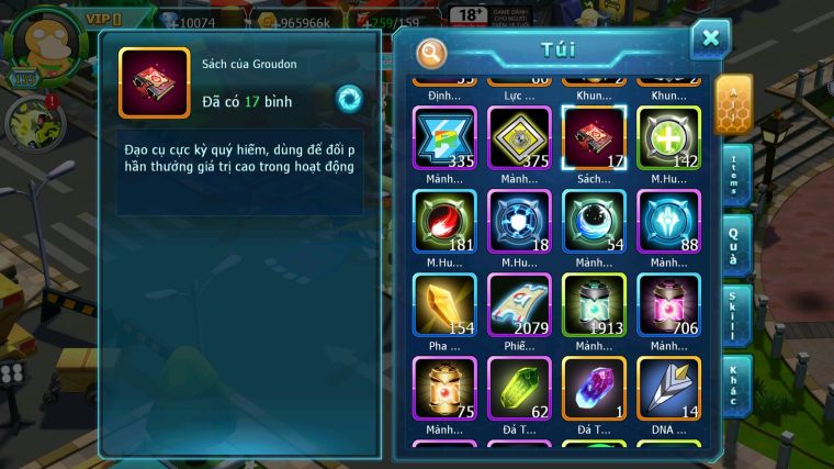 MÃ : #TTS5803 - S1651 - DIANCIE DYNAMAX TAPU FINI BC XERM BC NHIỀU PET HT