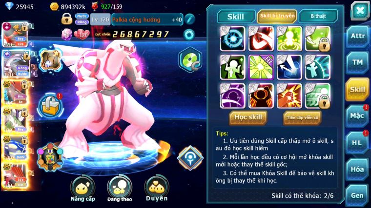 MÃ : #TTS5802 - S703 - TOP4 - V11 - HOOH CỘNG HƯỞNG DYNAMAX PALKIA CỘNG HƯỞNG BTAA NHIỀU PET HT BUILD NGON