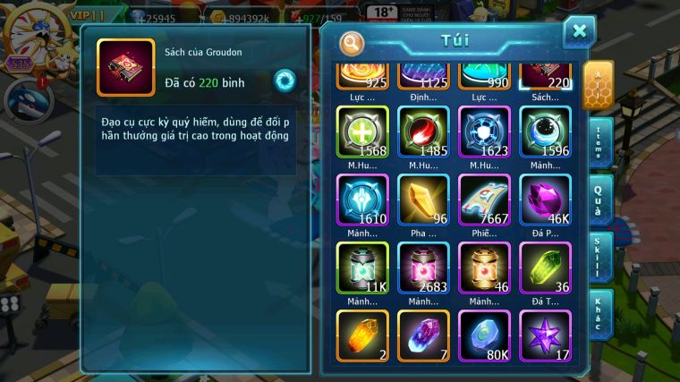 MÃ : #TTS5802 - S703 - TOP4 - V11 - HOOH CỘNG HƯỞNG DYNAMAX PALKIA CỘNG HƯỞNG BTAA NHIỀU PET HT BUILD NGON