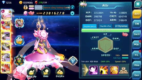 MÃ : #TTS5812 - S1162 - TOP36 - V13 - DIANCIE CỘNG HƯỞNG HOOH DYNAMAX TAPU FINI BC XERM NHIỀU PET HT