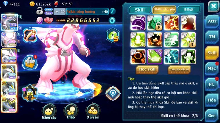 MÃ : #TTS5820 - S1122 - TOP 39 - VIP0  NGUYÊN ZIN 47K KC PALKIA  -DIANCIE CỘNG HƯỞNG UNVOA WB BC NHIỀU PET BC NGON