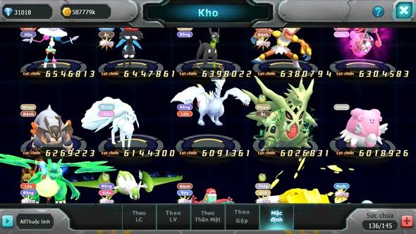 MÃ : #TTS5819 - S739 - TOP 10 ALL - V14 - 31K KC - DIANCIE CỘNG HƯỞNG DYANAMX PALKIA CỘNG HƯỞNG HOOH DYNAAMX NHIỀU PET BÁ CHỦ