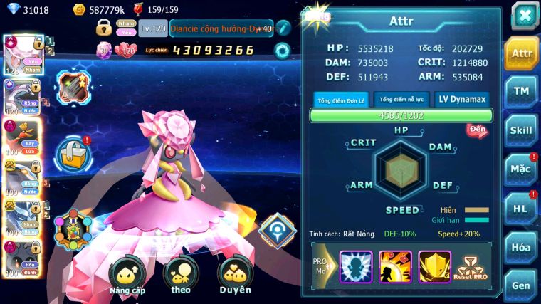 MÃ : #TTS5819 - S739 - TOP 10 ALL - V14 - 31K KC - DIANCIE CỘNG HƯỞNG DYANAMX PALKIA CỘNG HƯỞNG HOOH DYNAAMX NHIỀU PET BÁ CHỦ