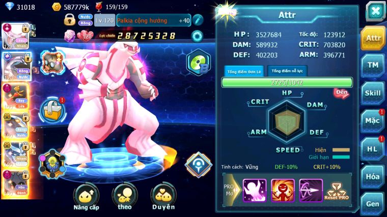 MÃ : #TTS5819 - S739 - TOP 10 ALL - V14 - 31K KC - DIANCIE CỘNG HƯỞNG DYANAMX PALKIA CỘNG HƯỞNG HOOH DYNAAMX NHIỀU PET BÁ CHỦ