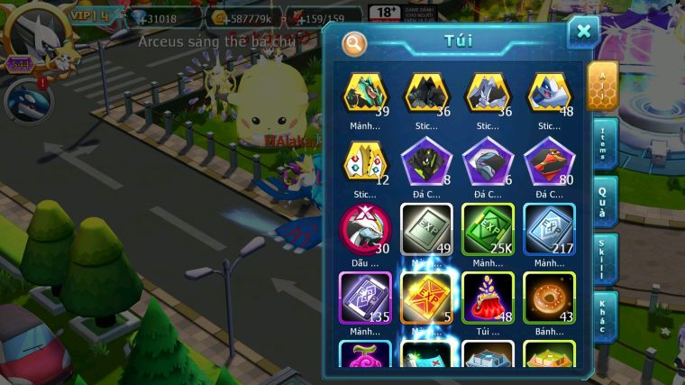 MÃ : #TTS5819 - S739 - TOP 10 ALL - V14 - 31K KC - DIANCIE CỘNG HƯỞNG DYANAMX PALKIA CỘNG HƯỞNG HOOH DYNAAMX NHIỀU PET BÁ CHỦ