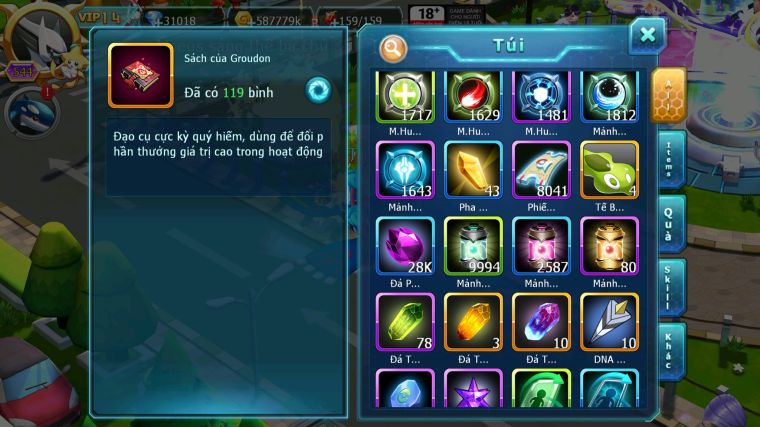MÃ : #TTS5819 - S739 - TOP 10 ALL - V14 - 31K KC - DIANCIE CỘNG HƯỞNG DYANAMX PALKIA CỘNG HƯỞNG HOOH DYNAAMX NHIỀU PET BÁ CHỦ