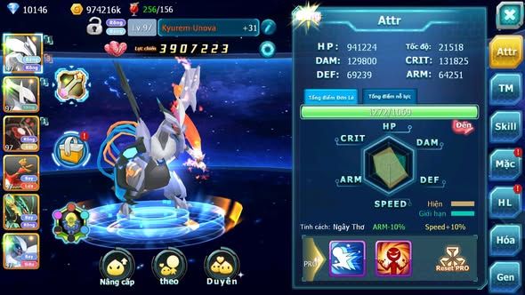 MÃ : #TTS5817 - S1437 - V10 -UNVOA SÁNG THẾ ZEVIL HOOH RAYQUAZA NHIỀU PET HT