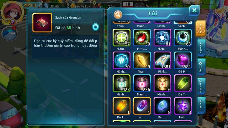 MÃ : #TTS5817 - S1437 - V10 -UNVOA SÁNG THẾ ZEVIL HOOH RAYQUAZA NHIỀU PET HT