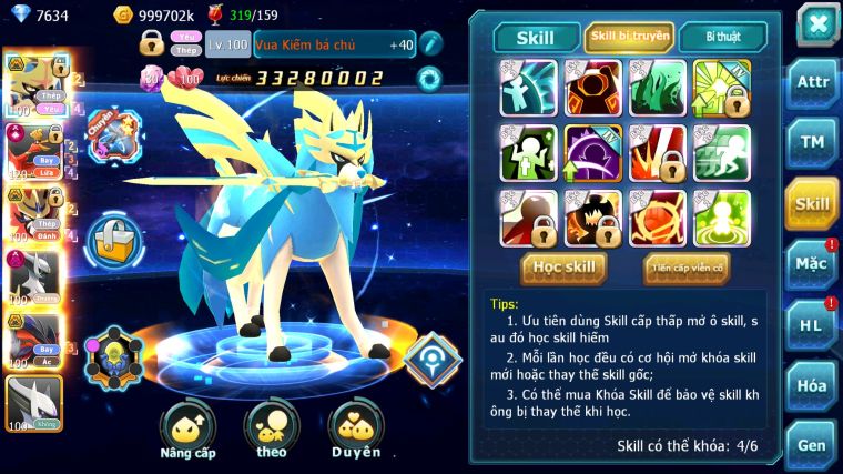 MÃ : #TTS5828 - S1537 - TOP 11 V15 CẶP KIẾM KHIÊN BÁ CHỦ HOOH CỘNG HƯỞNG DYNAMAX YVETAL BC DRAK HOOH BÁ CHỦ NHIỀU PET HT