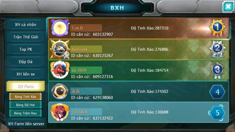 MÃ : #TTS5828 - S1537 - TOP 11 V15 CẶP KIẾM KHIÊN BÁ CHỦ HOOH CỘNG HƯỞNG DYNAMAX YVETAL BC DRAK HOOH BÁ CHỦ NHIỀU PET HT