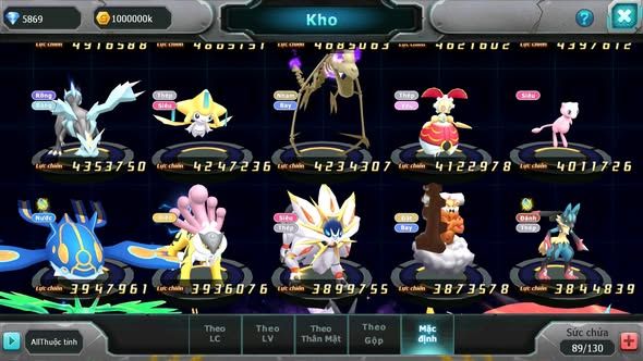 MÃ : #TTS5835 - S1227 - TOP29 - HOOH DYNAMAX WB BC UNVOA QVLD BC HENTRAN BC THẦN GIÓ BC GROUDON BC CẶP LATI BC NHIỀU PET HT