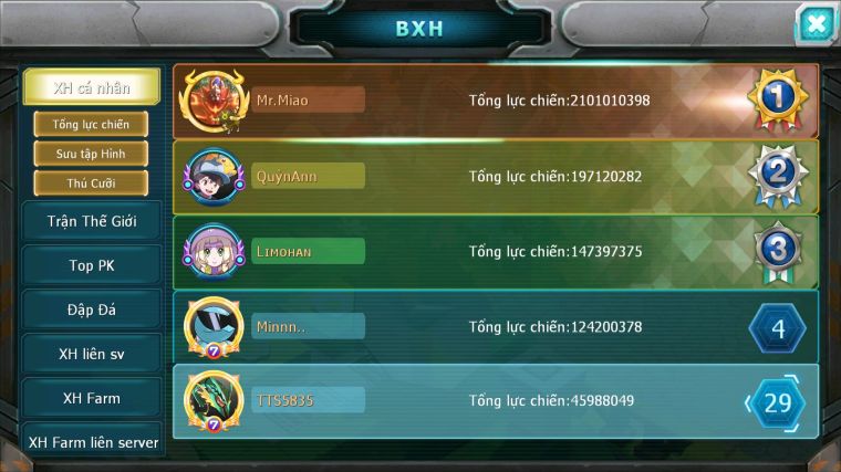 MÃ : #TTS5835 - S1227 - TOP29 - HOOH DYNAMAX WB BC UNVOA QVLD BC HENTRAN BC THẦN GIÓ BC GROUDON BC CẶP LATI BC NHIỀU PET HT