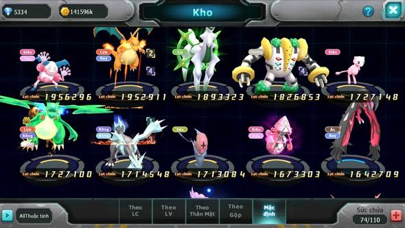 MÃ : #TTS5833 - S1705 - V9 - DIANCIE DYNAMAX TAPU FINI BC XERM BC PALKIA NHIỀU PET HT
