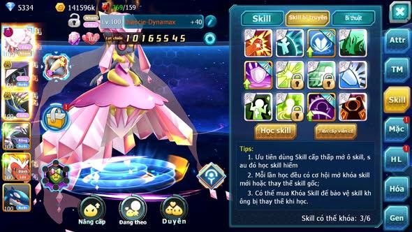 MÃ : #TTS5833 - S1705 - V9 - DIANCIE DYNAMAX TAPU FINI BC XERM BC PALKIA NHIỀU PET HT