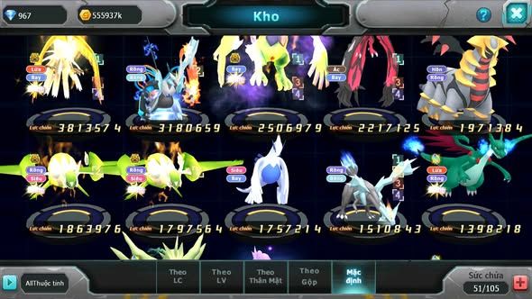 MÃ : #TTS5840 - S1746 - V9 - HOOH BÁ CHỦ UNVOA THẦN GIÓ YVETAL CẶP LATI BC LUGIA NHIỀU PET HT