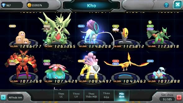 MÃ : #TTS5840 - S1746 - V9 - HOOH BÁ CHỦ UNVOA THẦN GIÓ YVETAL CẶP LATI BC LUGIA NHIỀU PET HT