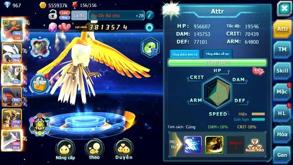 MÃ : #TTS5840 - S1746 - V9 - HOOH BÁ CHỦ UNVOA THẦN GIÓ YVETAL CẶP LATI BC LUGIA NHIỀU PET HT