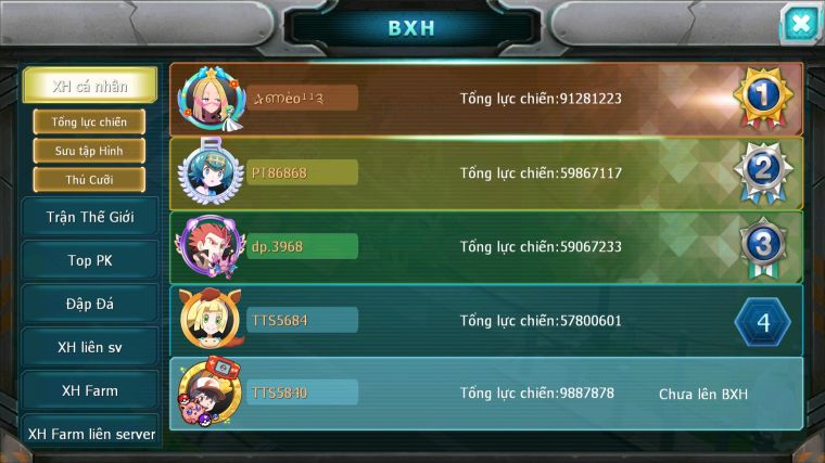 MÃ : #TTS5840 - S1746 - V9 - HOOH BÁ CHỦ UNVOA THẦN GIÓ YVETAL CẶP LATI BC LUGIA NHIỀU PET HT