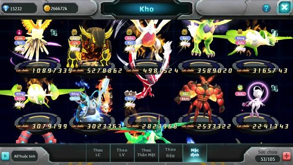 MÃ : #TTS5847 - S1399 - V9 - HOOH DYNAMAX QVLD BC LUGIA BC THẦN GIÓ BC CẶP LATI BC UNVOA