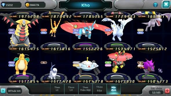 MÃ : #TTS5847 - S1399 - V9 - HOOH DYNAMAX QVLD BC LUGIA BC THẦN GIÓ BC CẶP LATI BC UNVOA
