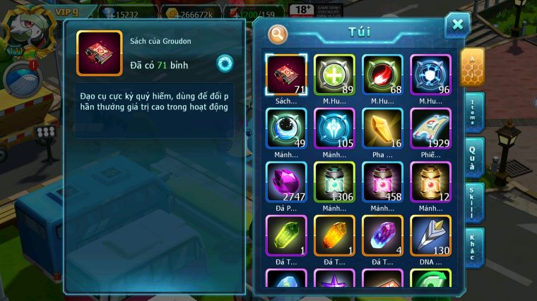 MÃ : #TTS5847 - S1399 - V9 - HOOH DYNAMAX QVLD BC LUGIA BC THẦN GIÓ BC CẶP LATI BC UNVOA
