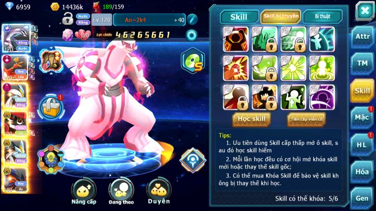MÃ : #TTS5860 - S616 -TOP 10 - PALKIA CỘNG HƯỞNG HOOH CỘNG HƯỞNG DYNAMAX WHITE DYNAMAX BLACK BC TAPU BULU BC NHIỀU PET HT