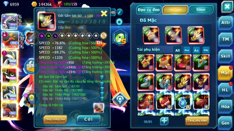 MÃ : #TTS5860 - S616 -TOP 10 - PALKIA CỘNG HƯỞNG HOOH CỘNG HƯỞNG DYNAMAX WHITE DYNAMAX BLACK BC TAPU BULU BC NHIỀU PET HT