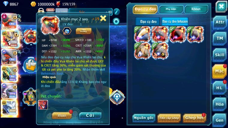 MÃ : #TTS5857 - S1117 - TOP 4PK - V15 - HOOH CỘNG HƯỞNG DYANAMX YVETAL CỘNG HƯỞNG PALKIA CỘNG HƯỞNG VUA KHIÊN BÁ CHỦ NHIỀU PET HT QUÁ NGON