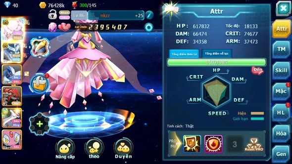 MÃ : #TTS5861 - S1733 - V7 - DIANCIE BÁ CHỦ RẮN BĂNG BC LUGIA GROUDON LATI MES