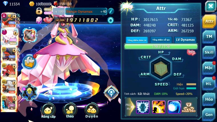 MÃ : #TTS5869 - S916 - TOP 18 - HOOH CỘNG HƯỞNG DYNAMAX DIANCIE DYNAMAX YVETAL QVLD BC HENTRAN BC BTAA BC NHIỀU PET HT