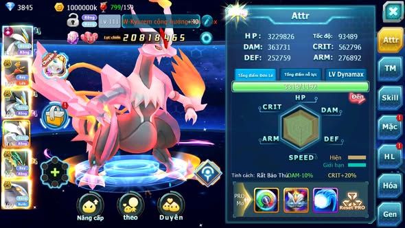 MÃ : #TTS5874 - S1108 - TOP 46 - WHITE CỘNG HƯỞNG DYNAMAX HOOH BÁ CHỦ BLACK BC UNVOA RAYQUAZA BC CẶP CÁ BC NHIỀU PET HT