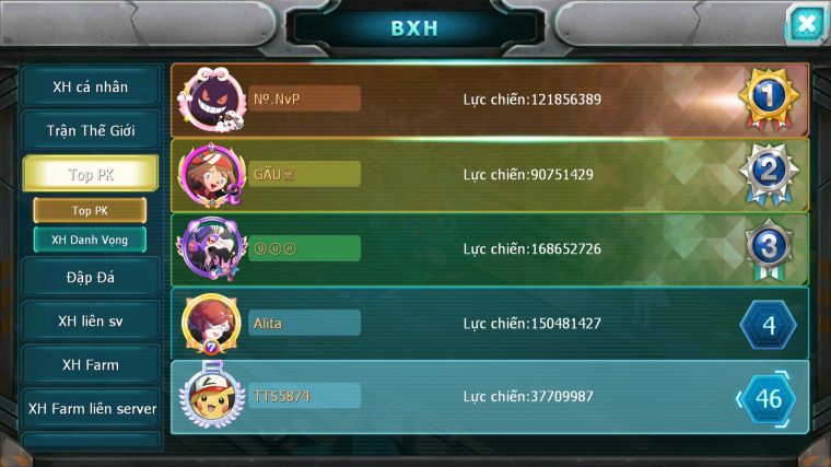 MÃ : #TTS5874 - S1108 - TOP 46 - WHITE CỘNG HƯỞNG DYNAMAX HOOH BÁ CHỦ BLACK BC UNVOA RAYQUAZA BC CẶP CÁ BC NHIỀU PET HT