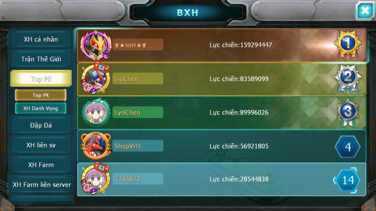 MÃ : #TTS5873 - S1652 - TOP 14 - V14 - 20K KC - TAPU BULU CỘNG HƯỞNG DYNAMAX HOOH DYNAMAX DIANCIE NHIỀU PET HT