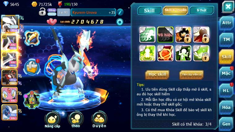 MÃ : #TTS5871 - S1799 - TOP 15 - V6 -  UNVOA CẶP LATI BÁ CHỦ ZEVIL MES LUGIA KYOGRE NHIỀU PET HT