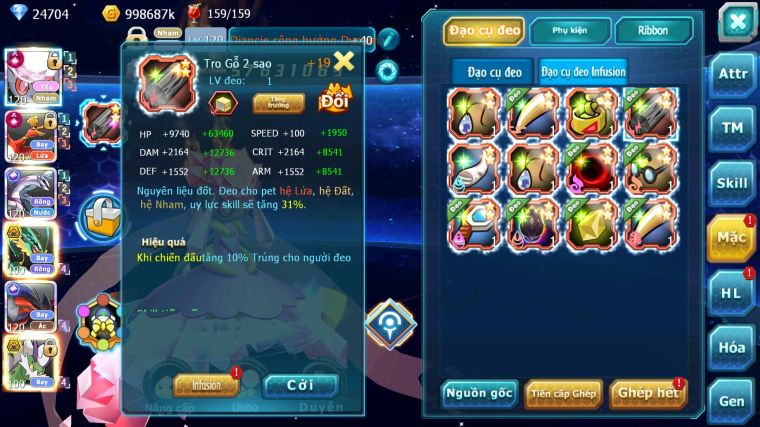 MÃ : #TTS5876 - S207 - TOP 3 - V14 - 24K KC - 4 PET CỘNG HƯỞNG NHIỀU PET BÁ CHỦ FORM TEAM CỰC CHẤT